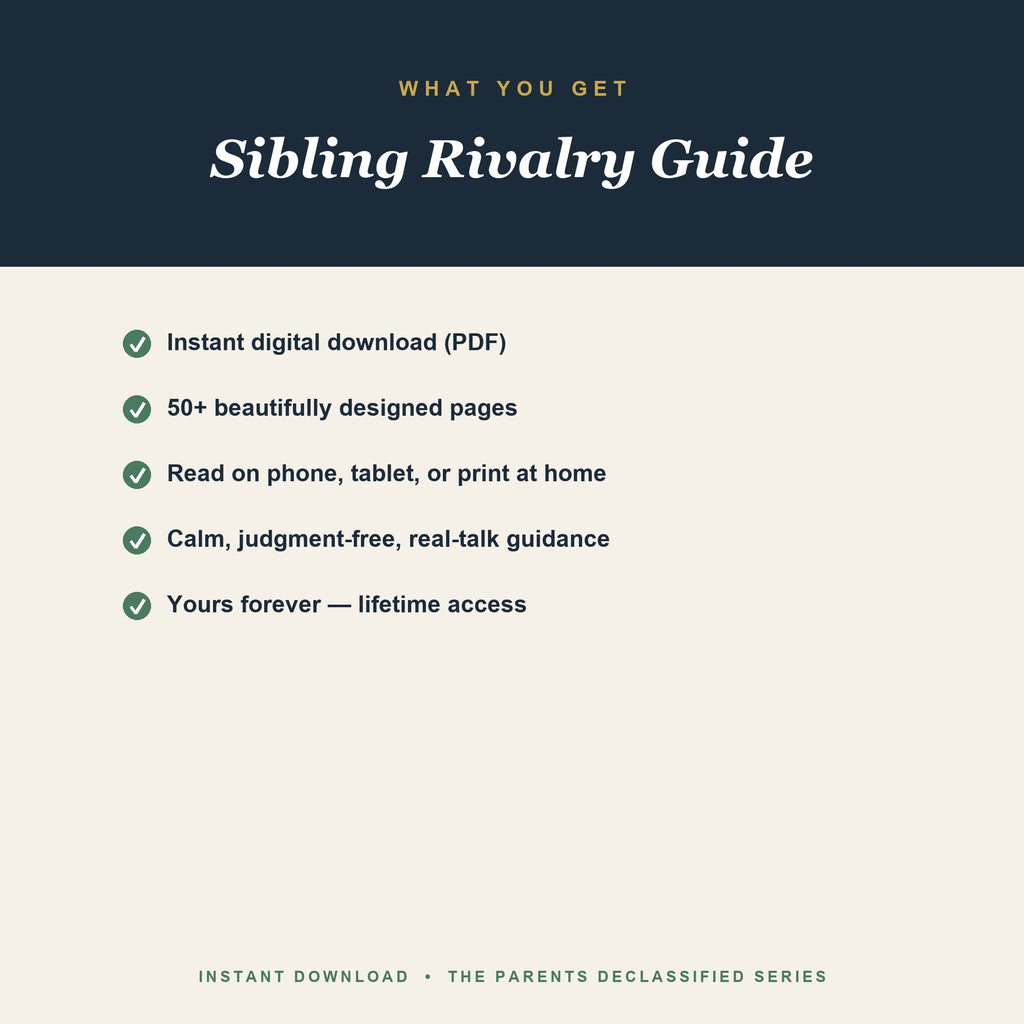 What you get with the sibling rivalry guide
