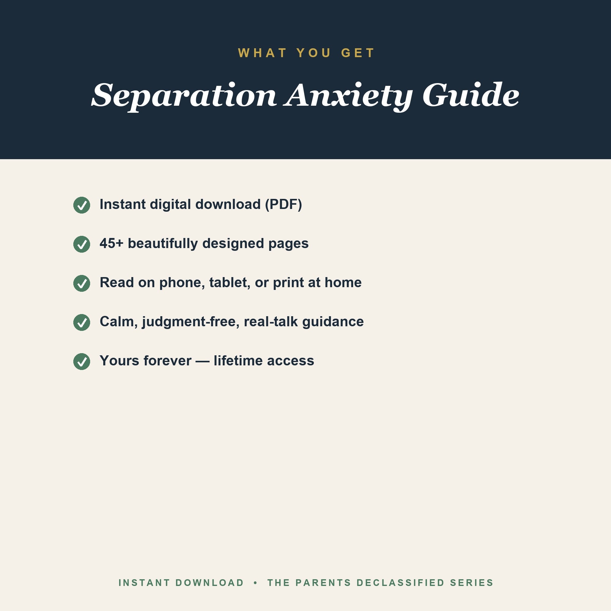 What you get with the separation anxiety guide