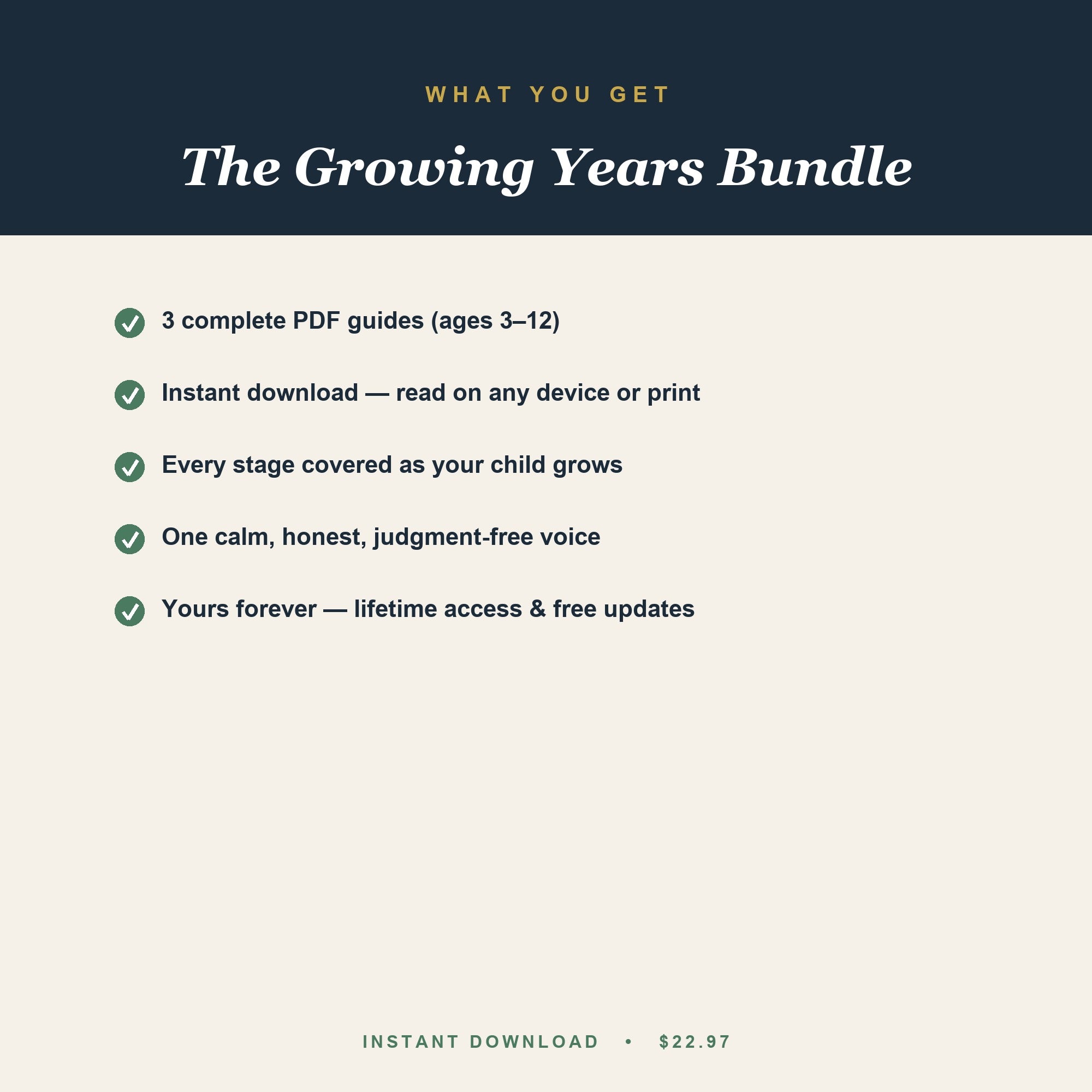 How to get the Growing Years Bundle — instant PDF bundle