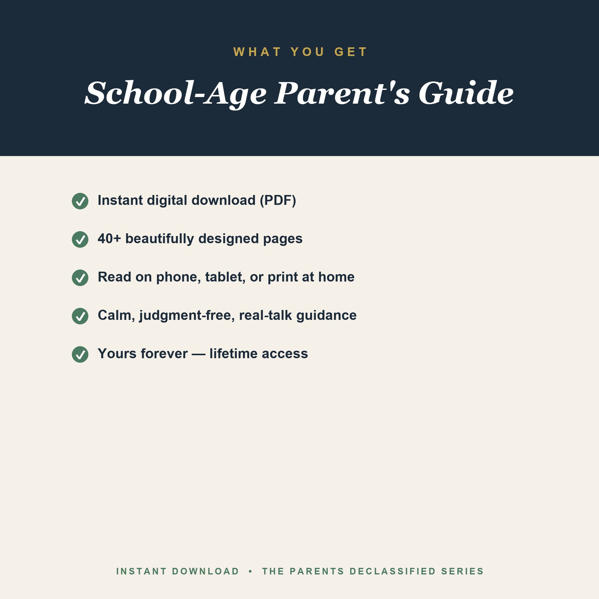 How to get the School-Age Parent's Guide — instant PDF