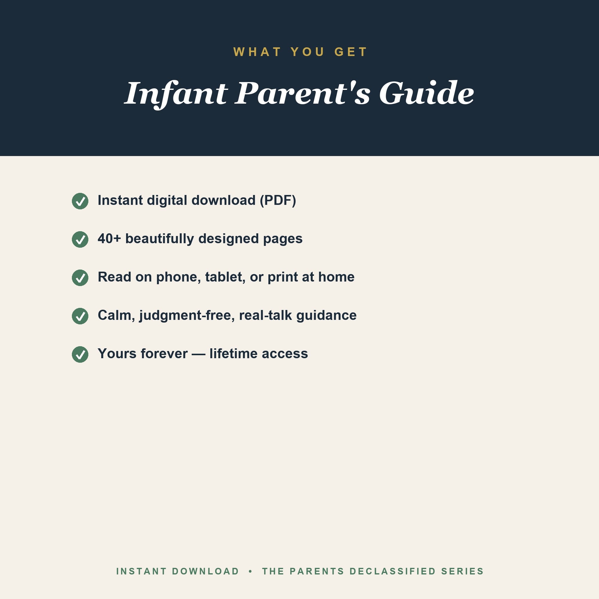 How to get the Infant Parent's Guide — instant PDF