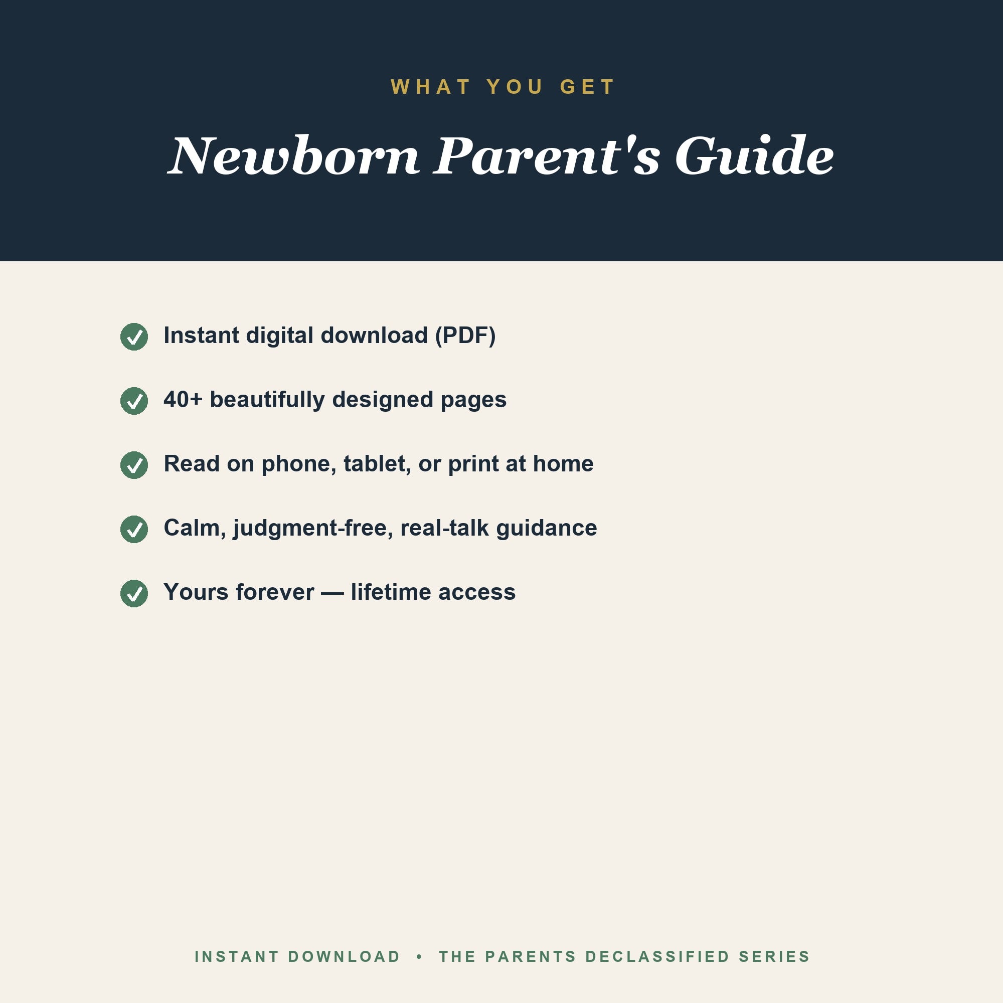 How to get the Newborn Parent's Guide — instant PDF