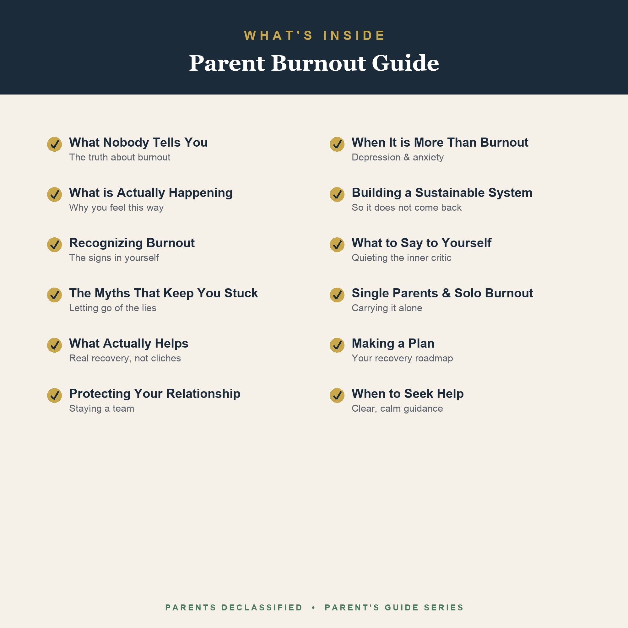 What's inside the burnout guide