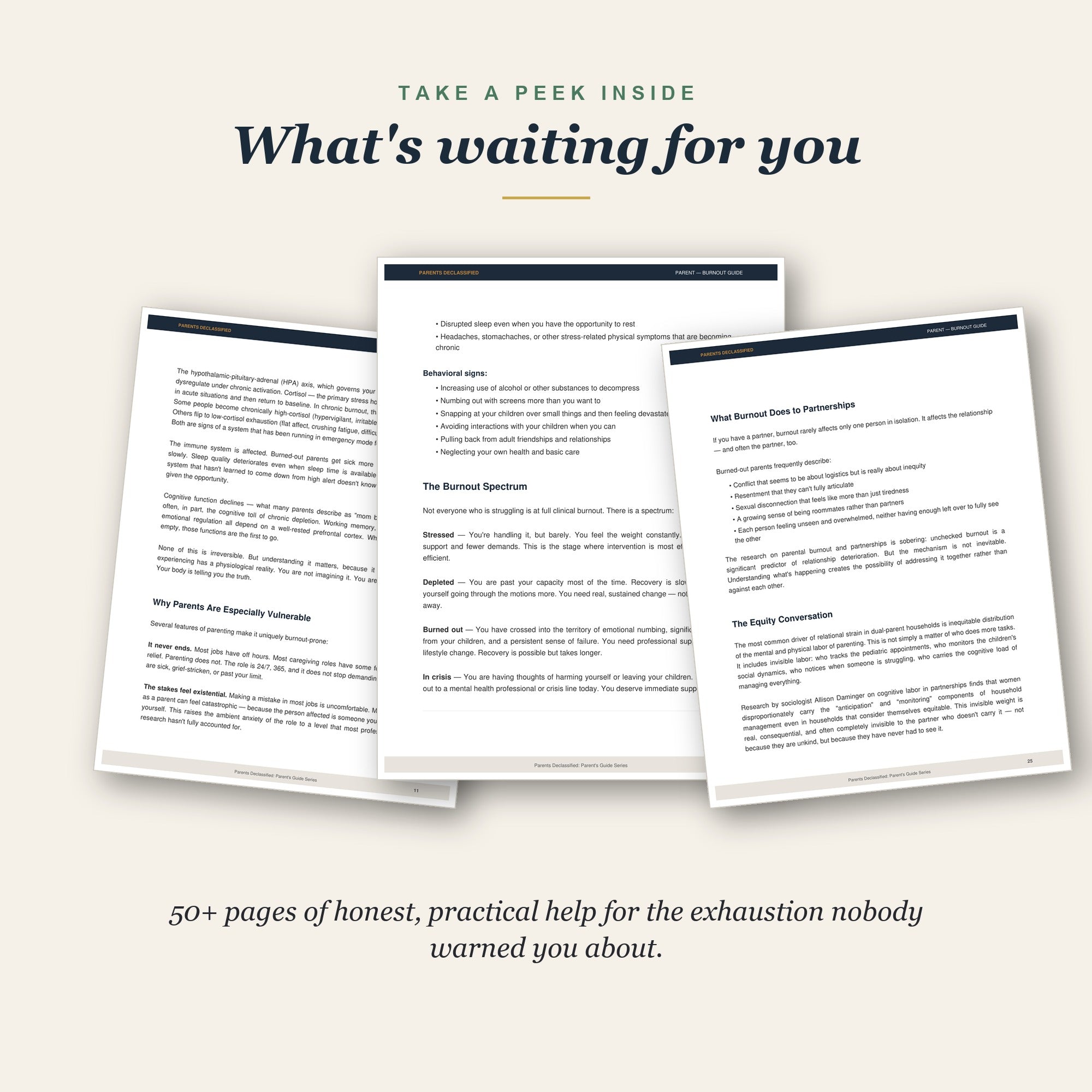 Take a peek inside the burnout guide