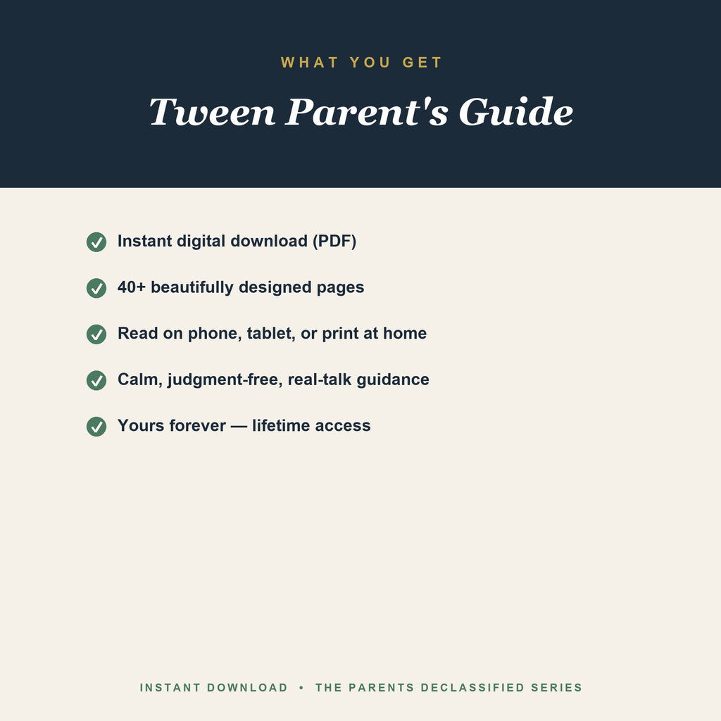 How to get the Tween Parent's Guide — instant PDF