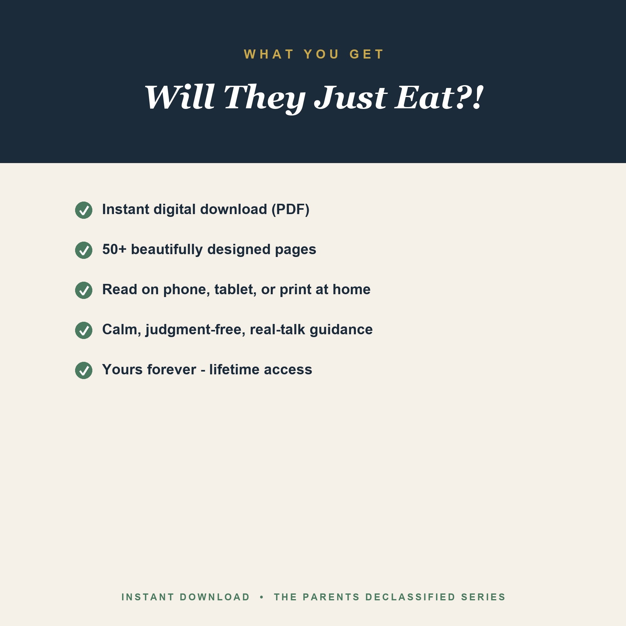 What you get with the feeding guide