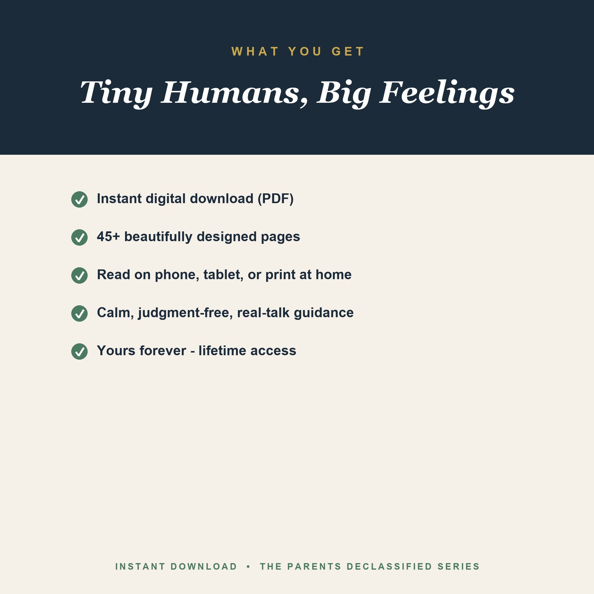 What you get with the big emotions guide