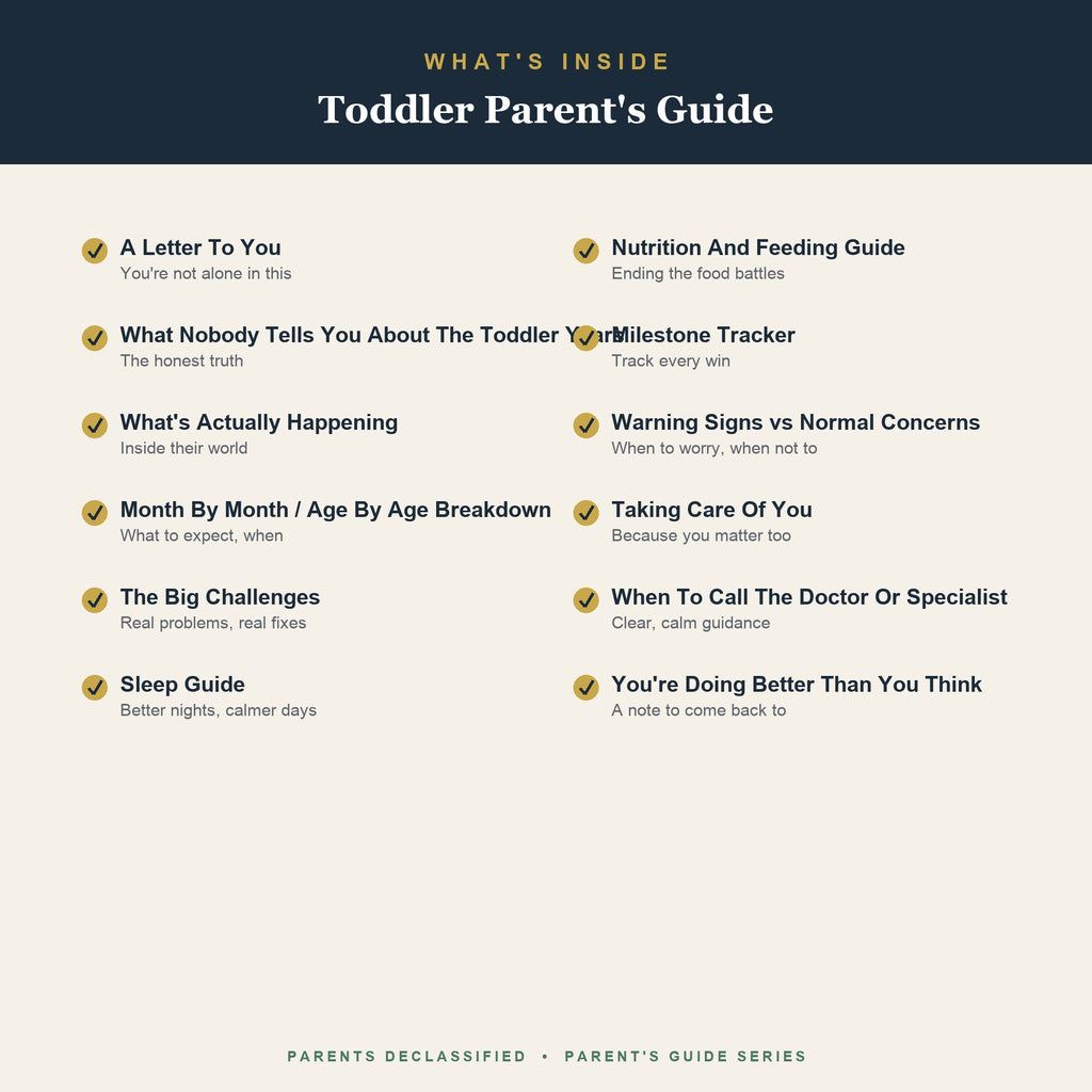 What's inside the Toddler Parent's Guide
