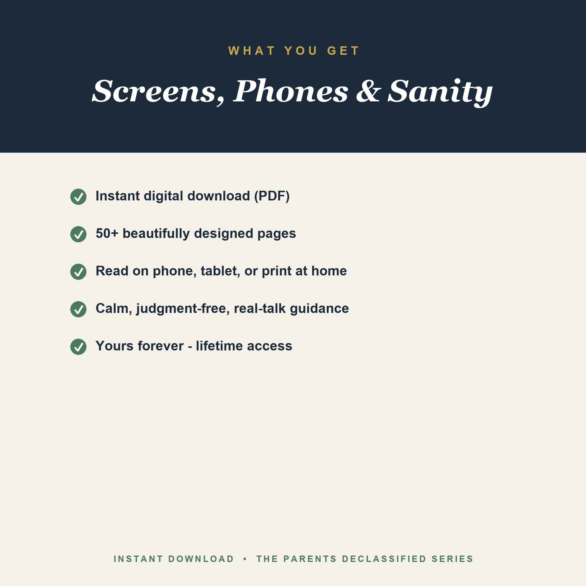What you get with the screen-time guide
