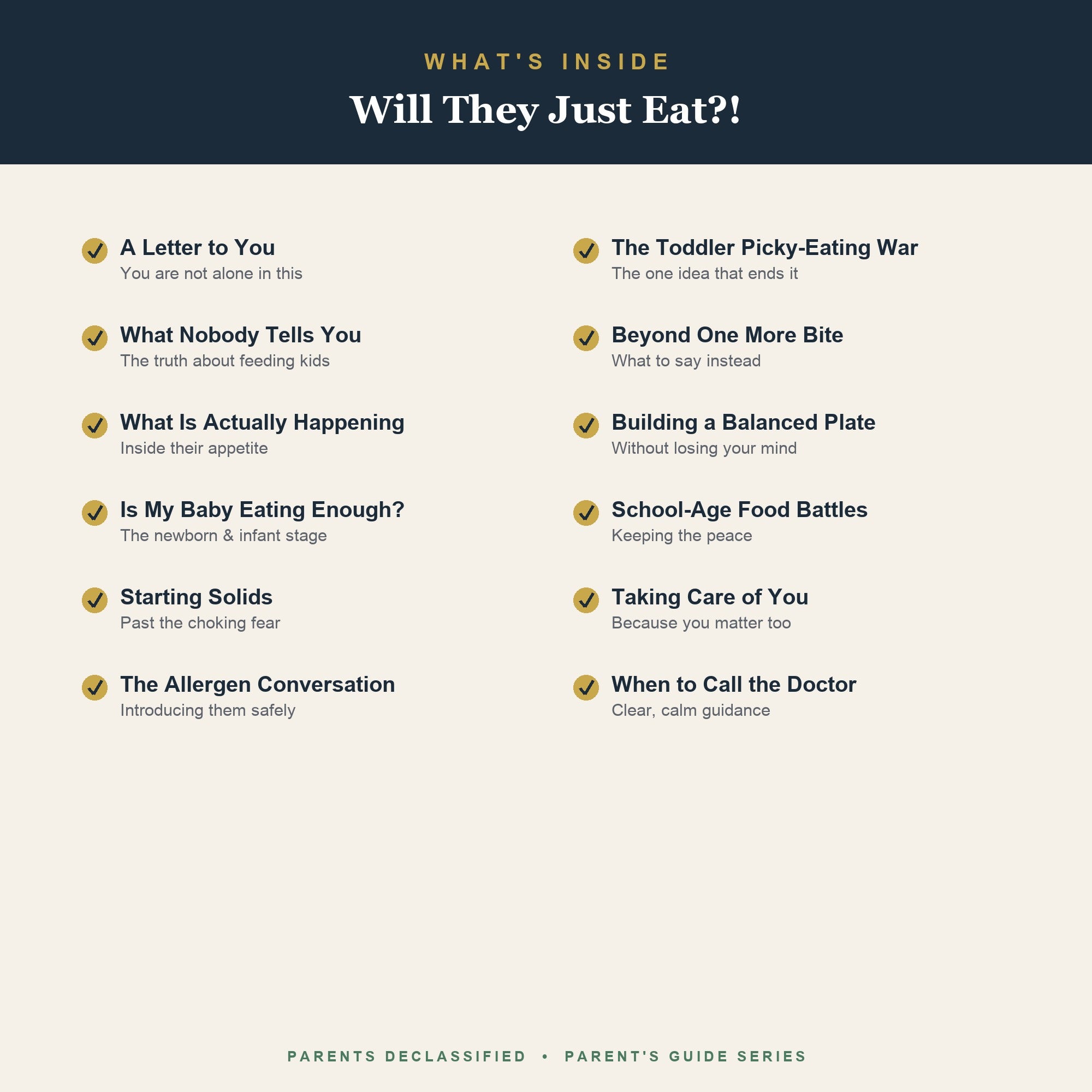 What's inside the feeding guide