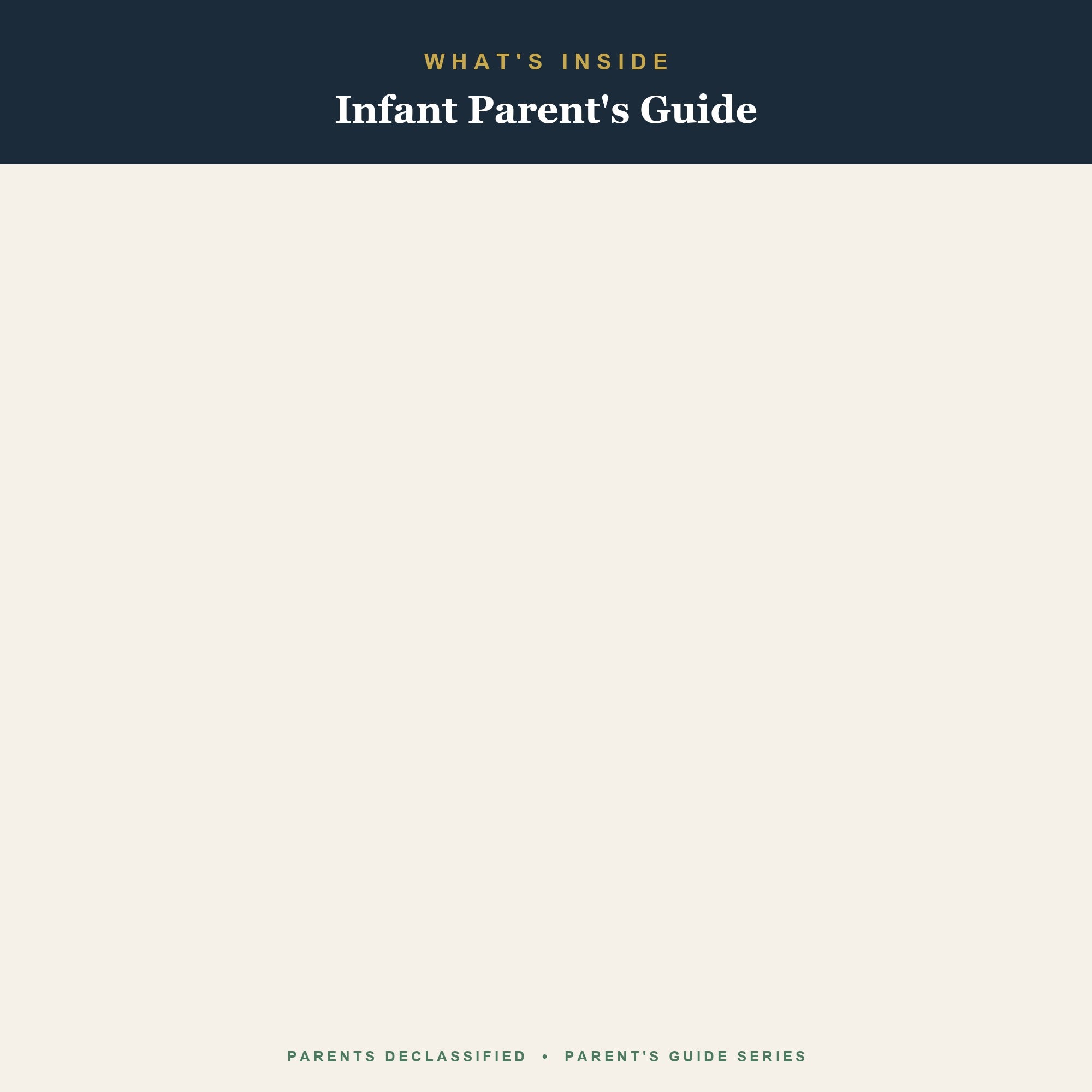 What's inside the Infant Parent's Guide