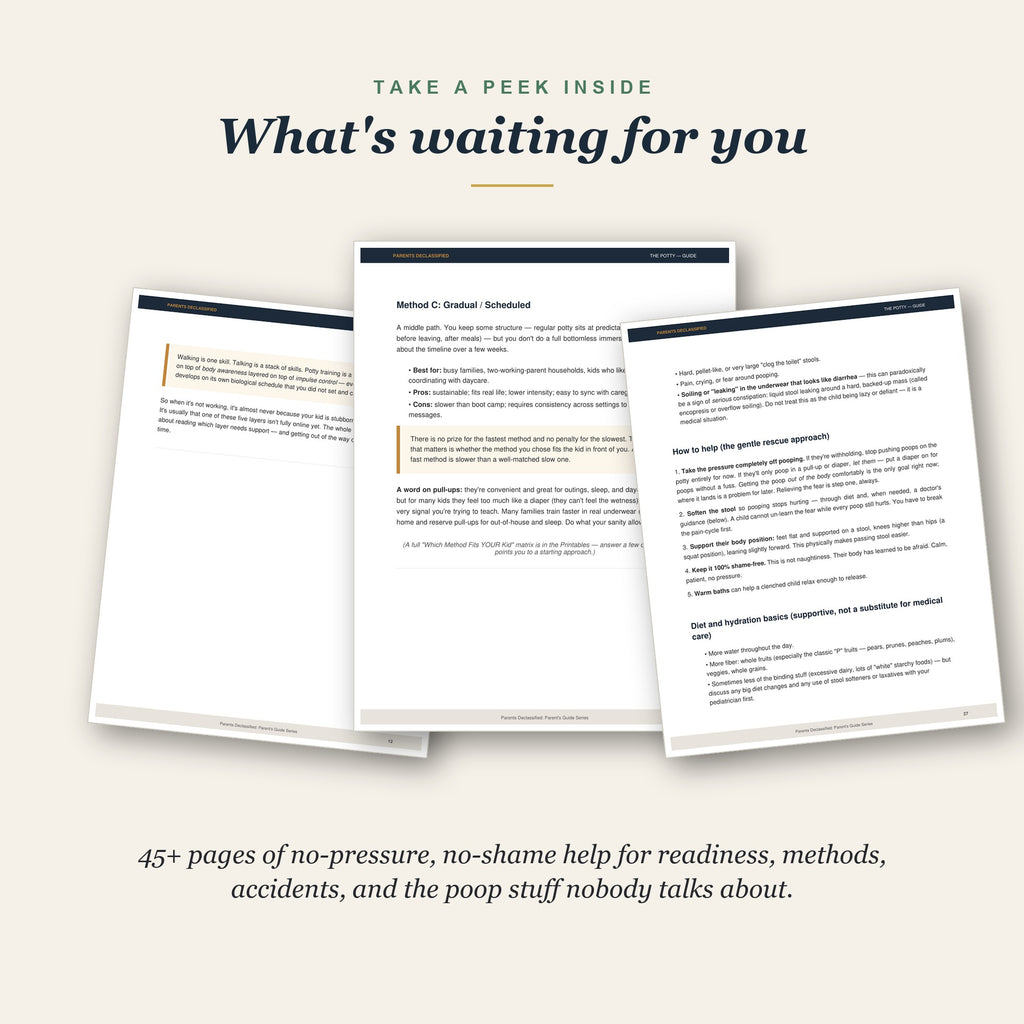Take a peek inside the potty training guide