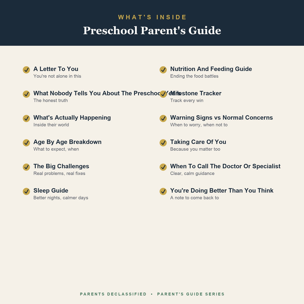 What's inside the Preschool Parent's Guide