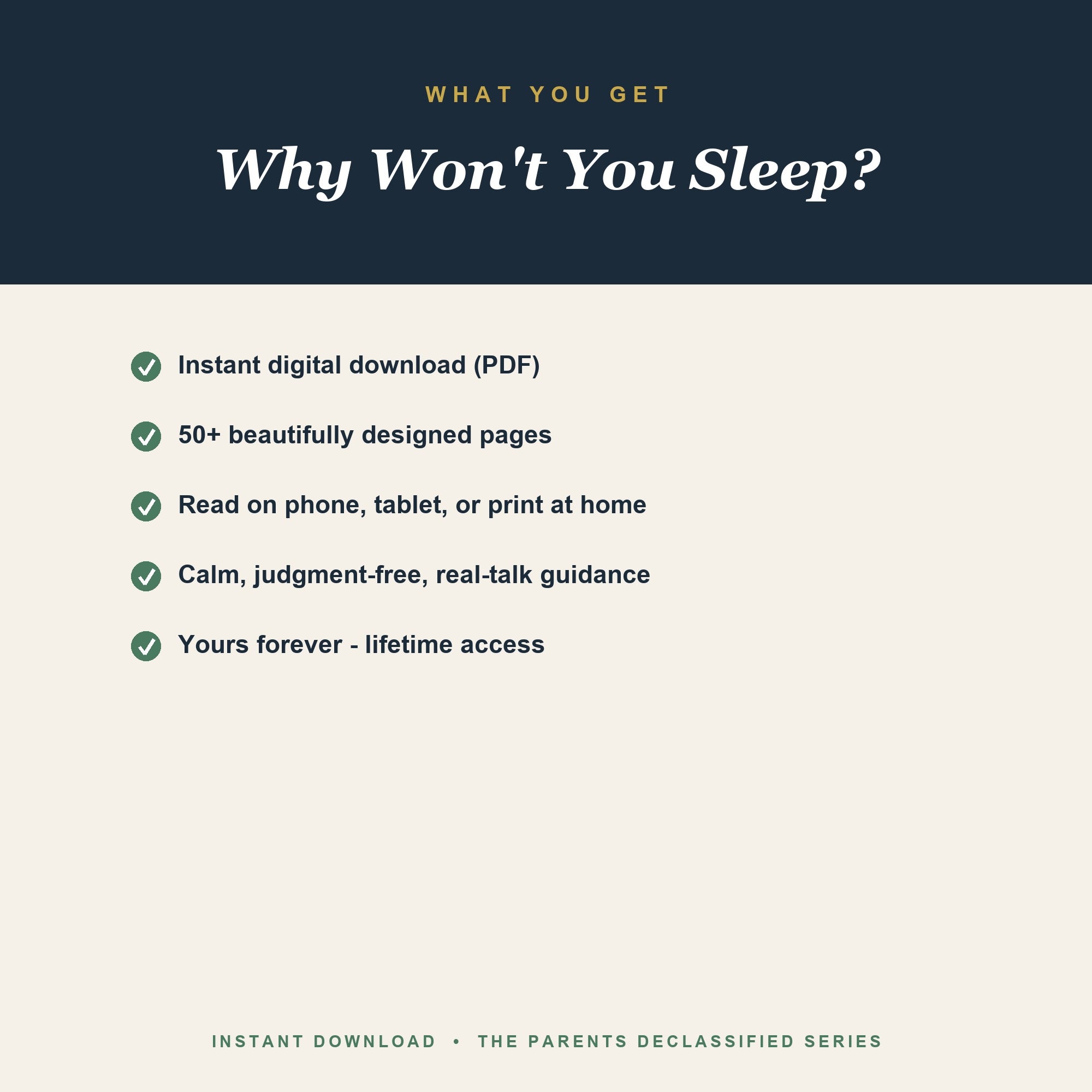 What you get with the sleep guide
