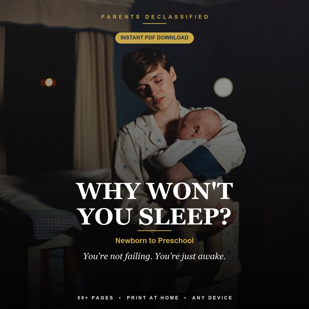 Why Won't You Sleep? — Parents Declassified sleep guide cover