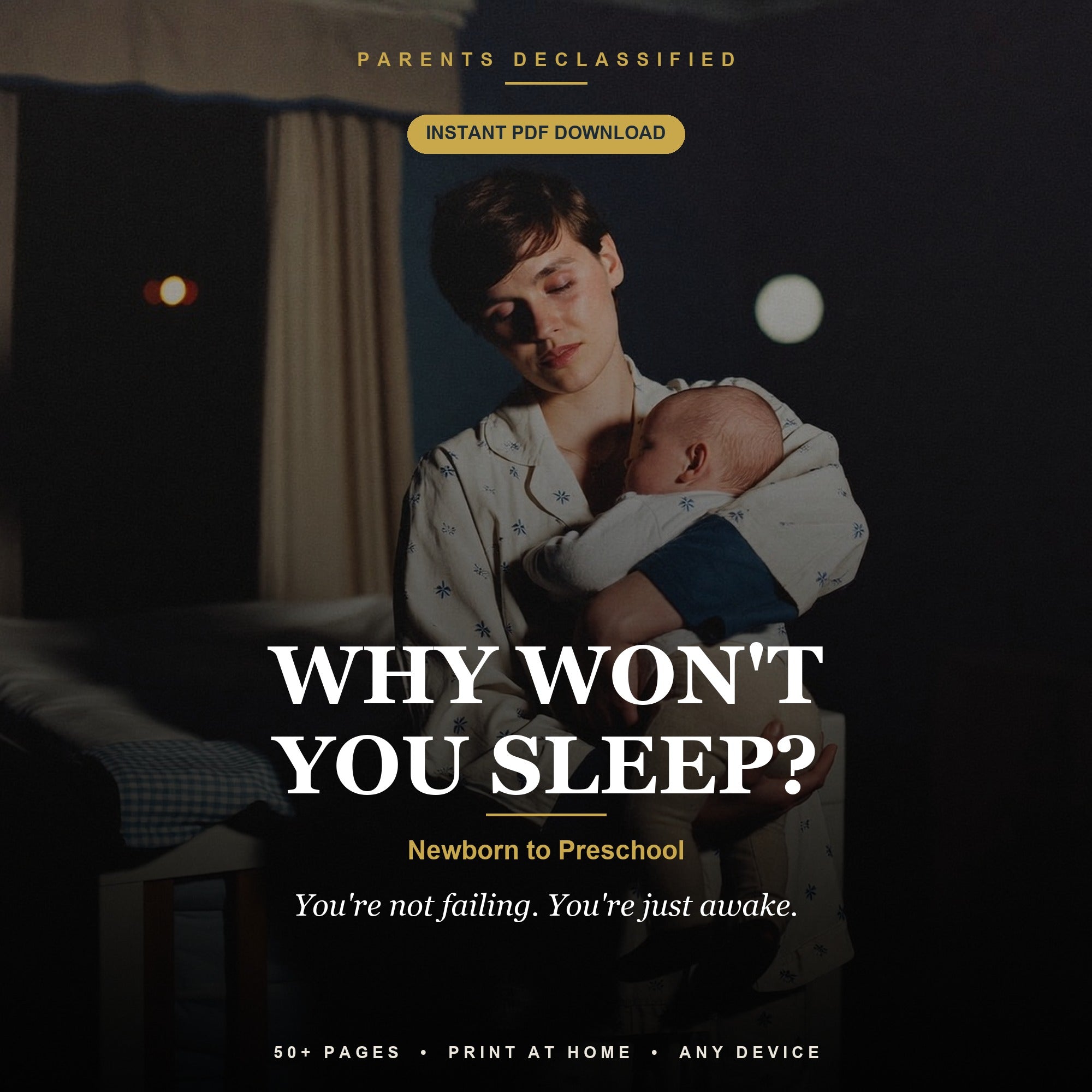 Why Won't You Sleep? — Parents Declassified sleep guide cover