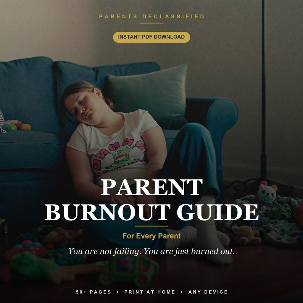 Parent Burnout Guide cover — you're not failing, you're just touched-out