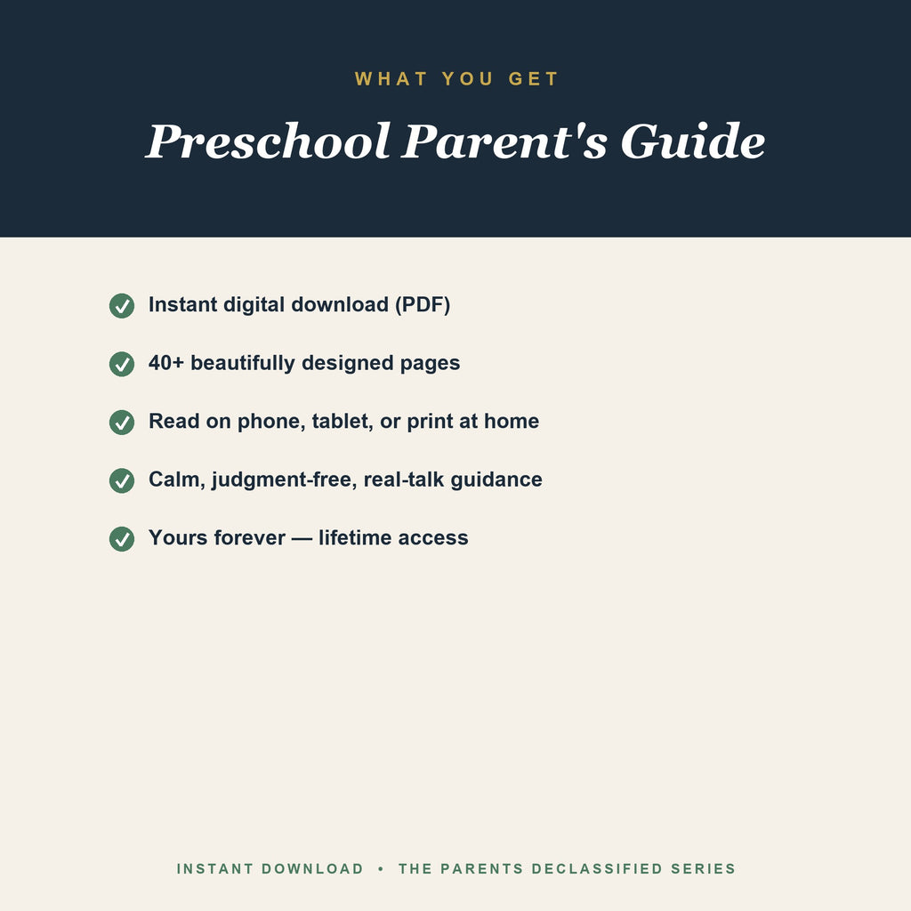 How to get the Preschool Parent's Guide — instant PDF