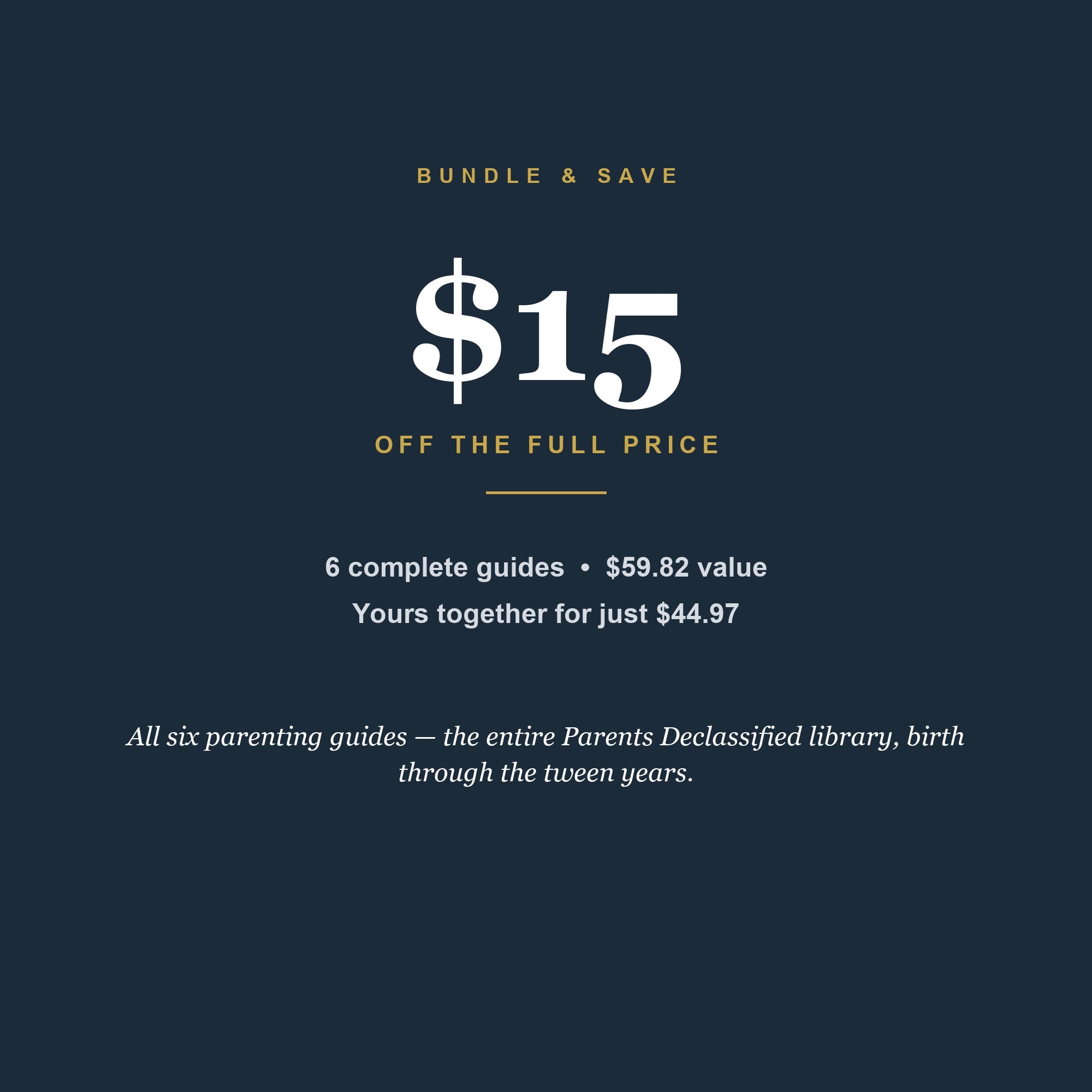 Bundle and save the most — Complete Library value