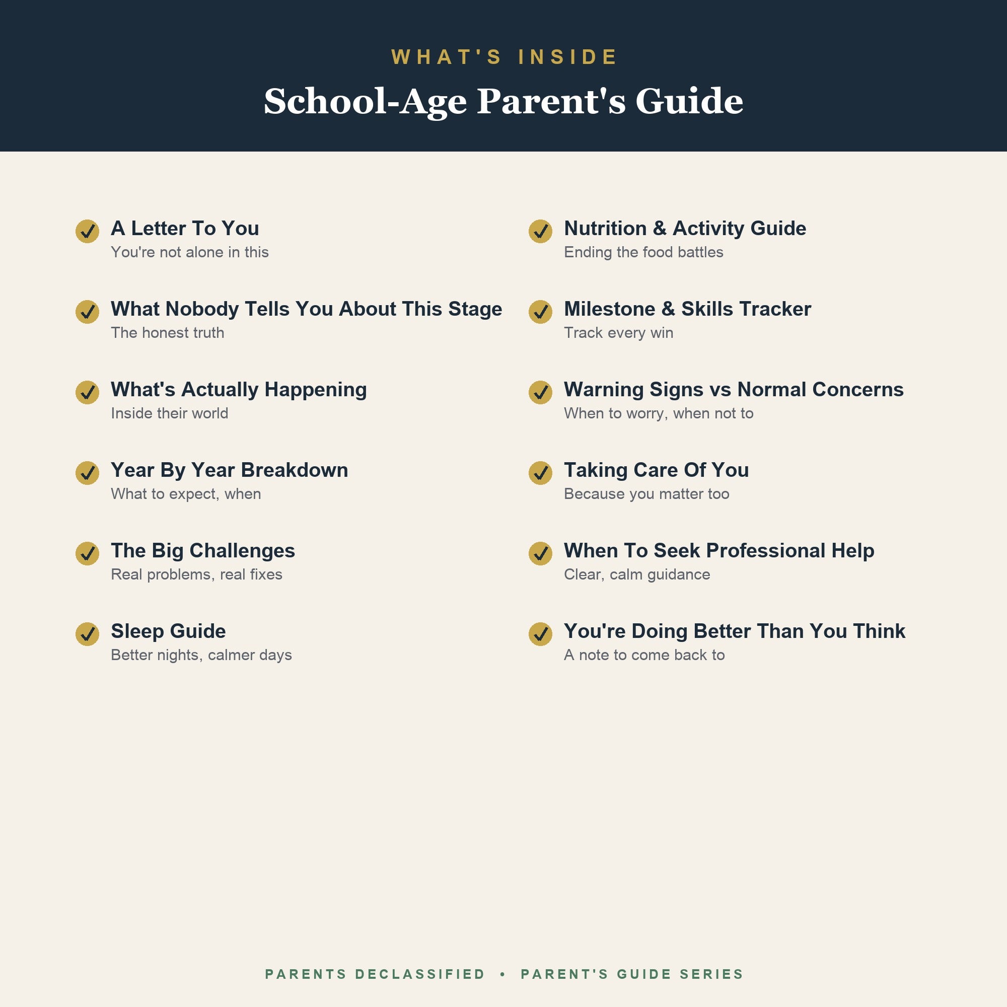 What's inside the School-Age Parent's Guide