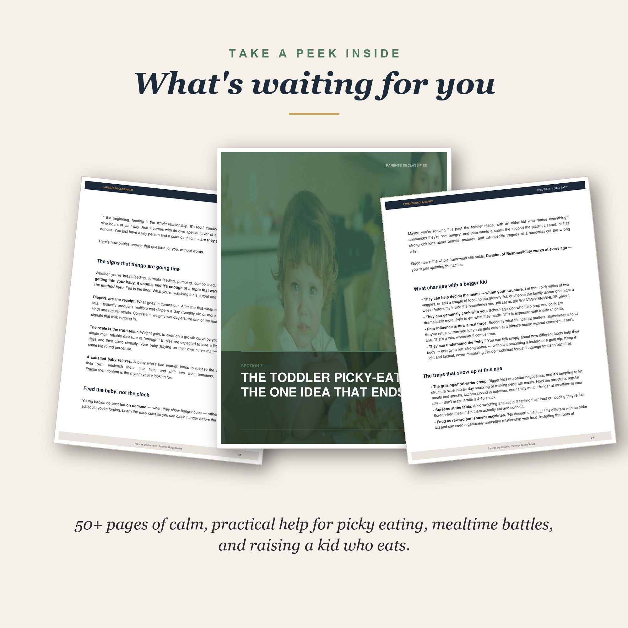 Take a peek inside the feeding guide